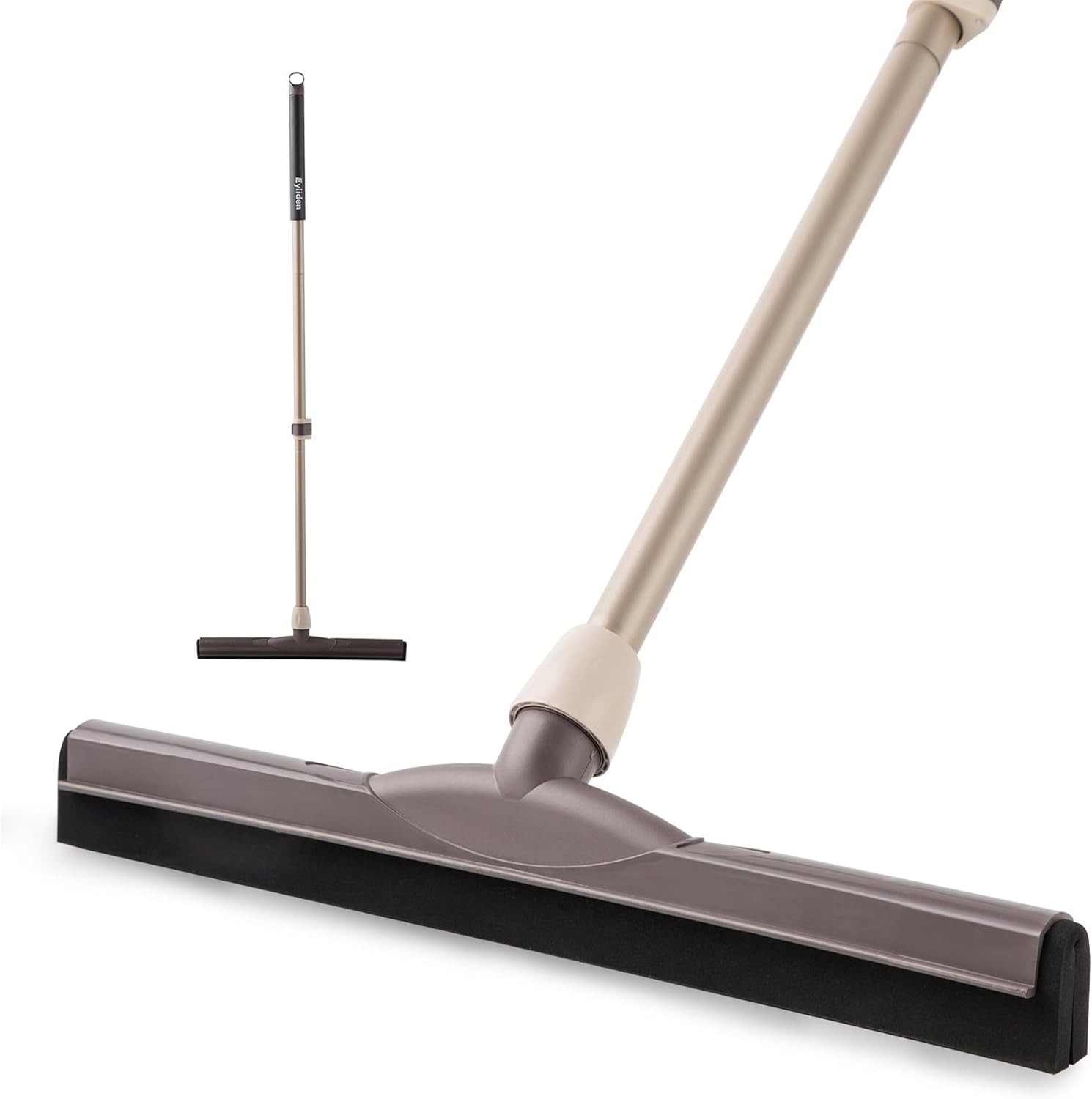 Floor Squeegee Water Removal 17″ EVA Dual-Layer Blade Dries Floors in One Pass