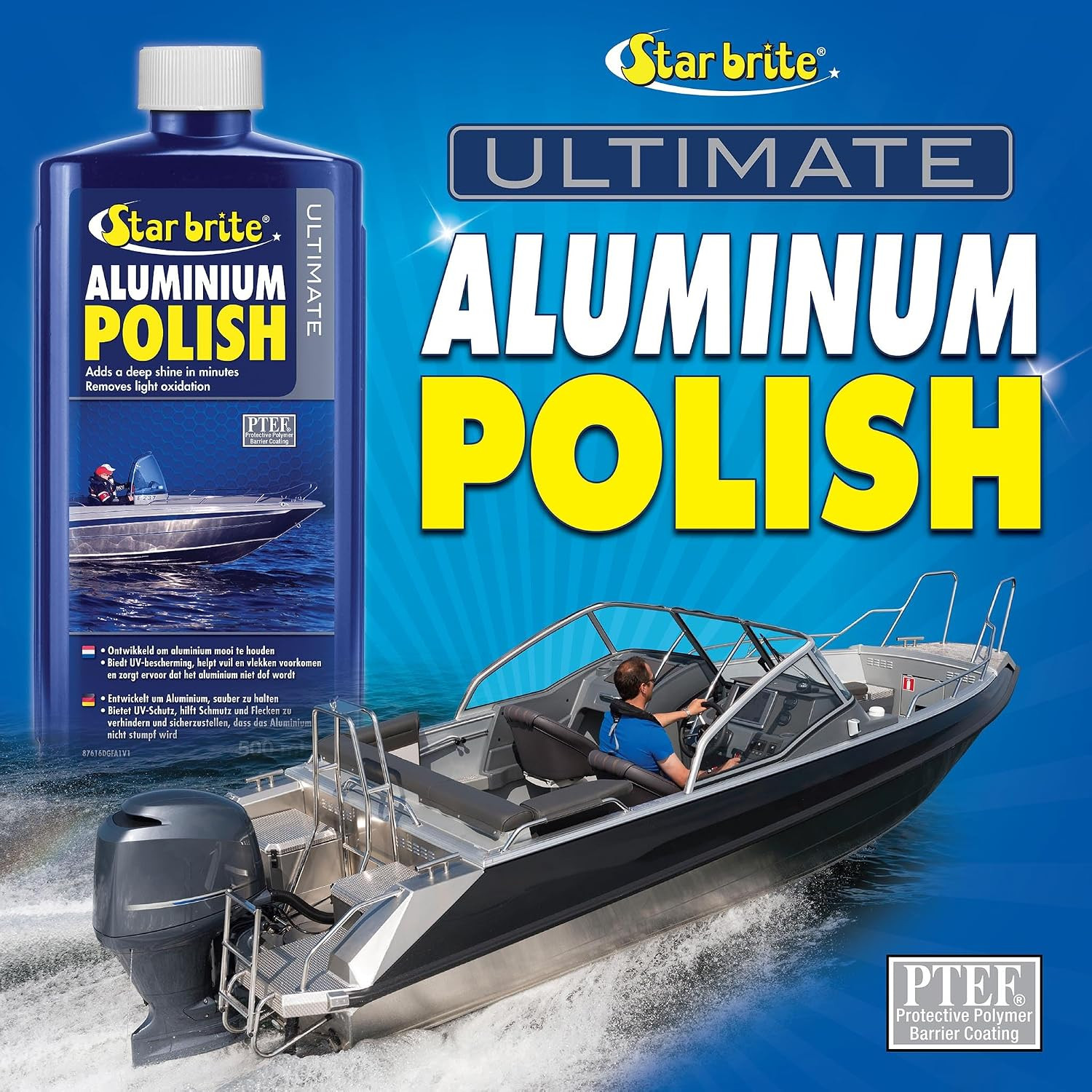 STAR BRITE Ultimate Aluminum Polish Adds a Deep Protective Shine, Removes Light