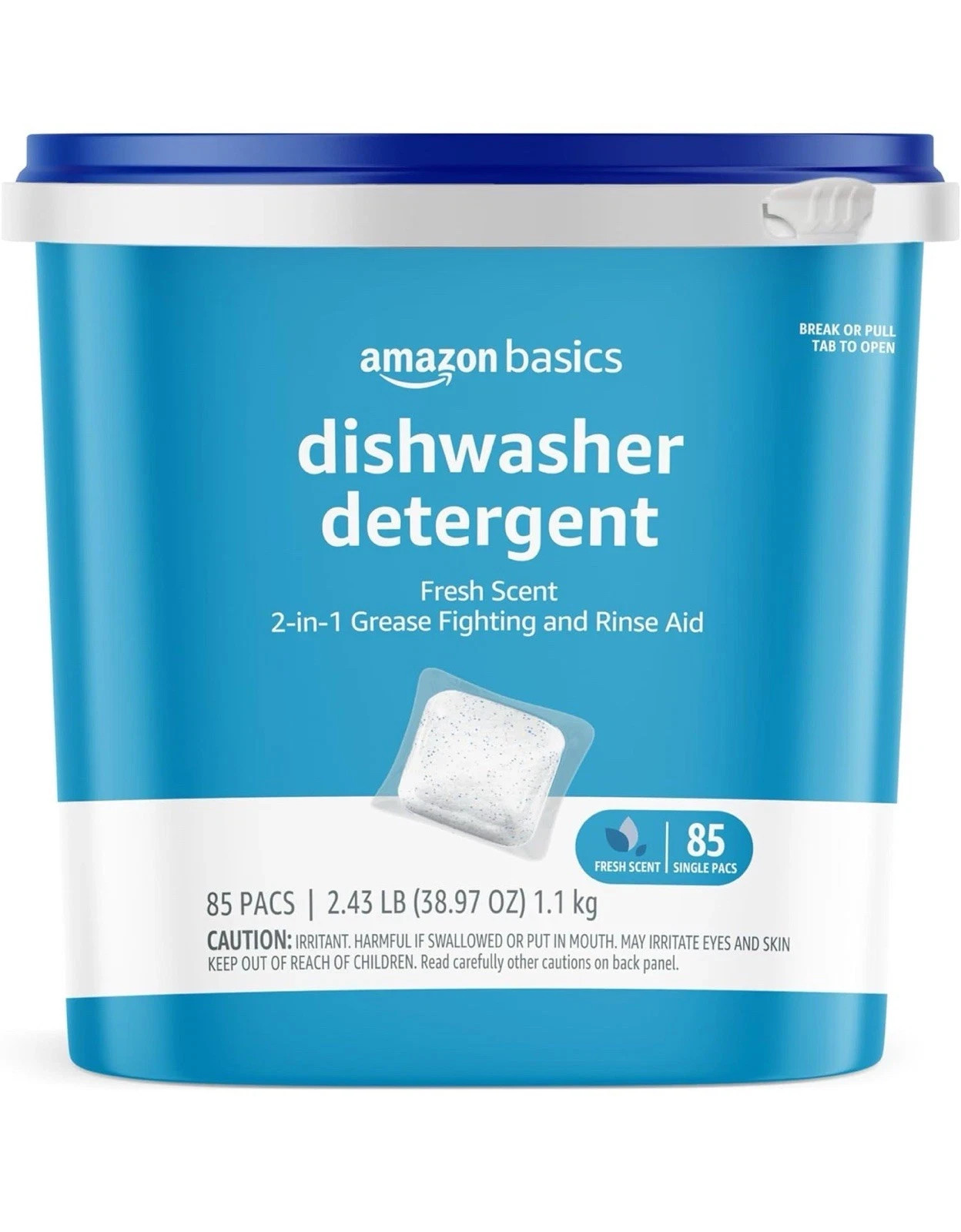 Lot 12 New Dishwasher Detergent PODS Pacs FRESH SCENT (1020 TOTAL) Amazon Basics