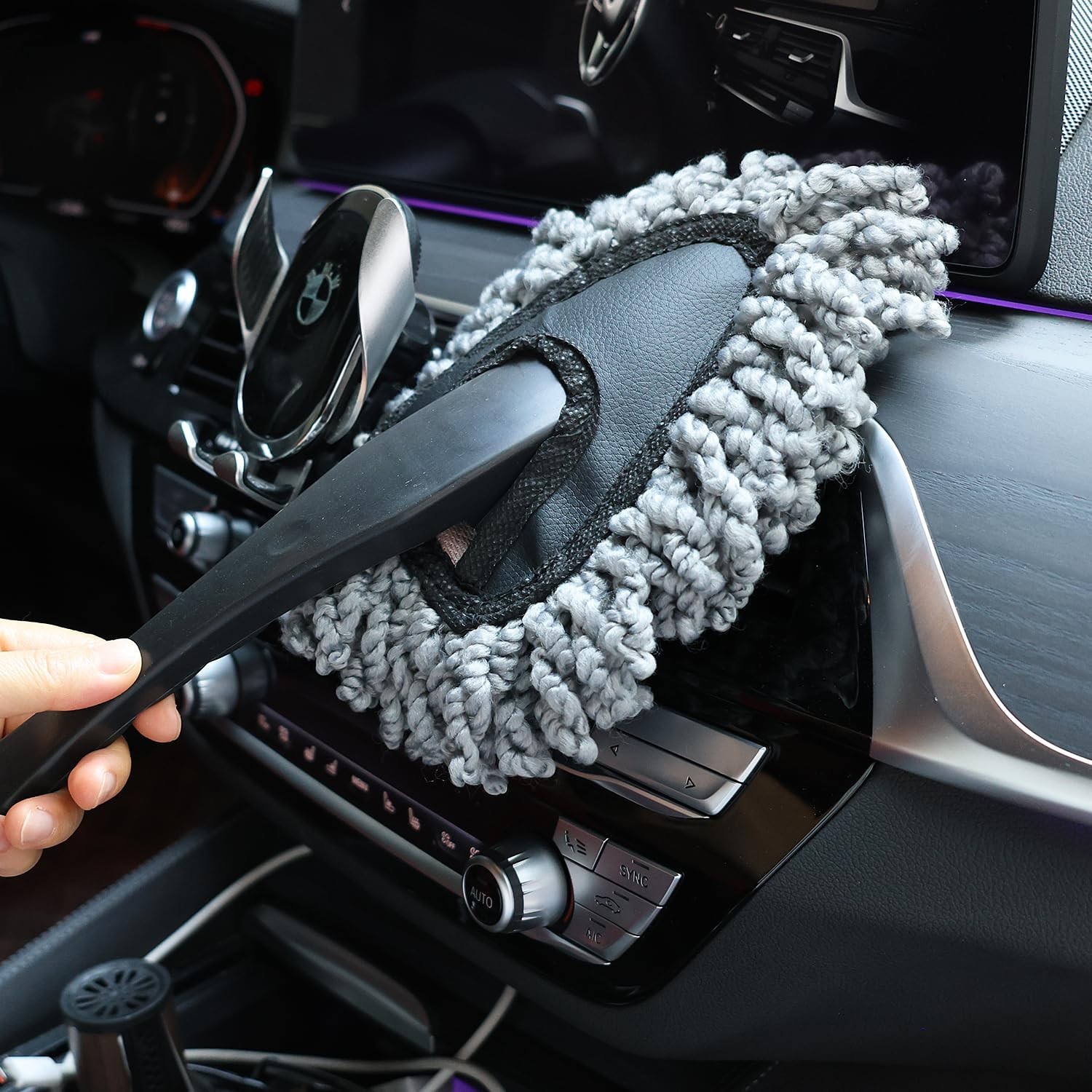 2 Pcs Super Soft Microfiber Duster Brush, Car Dash Cleaner, Cleaning Brush, D…