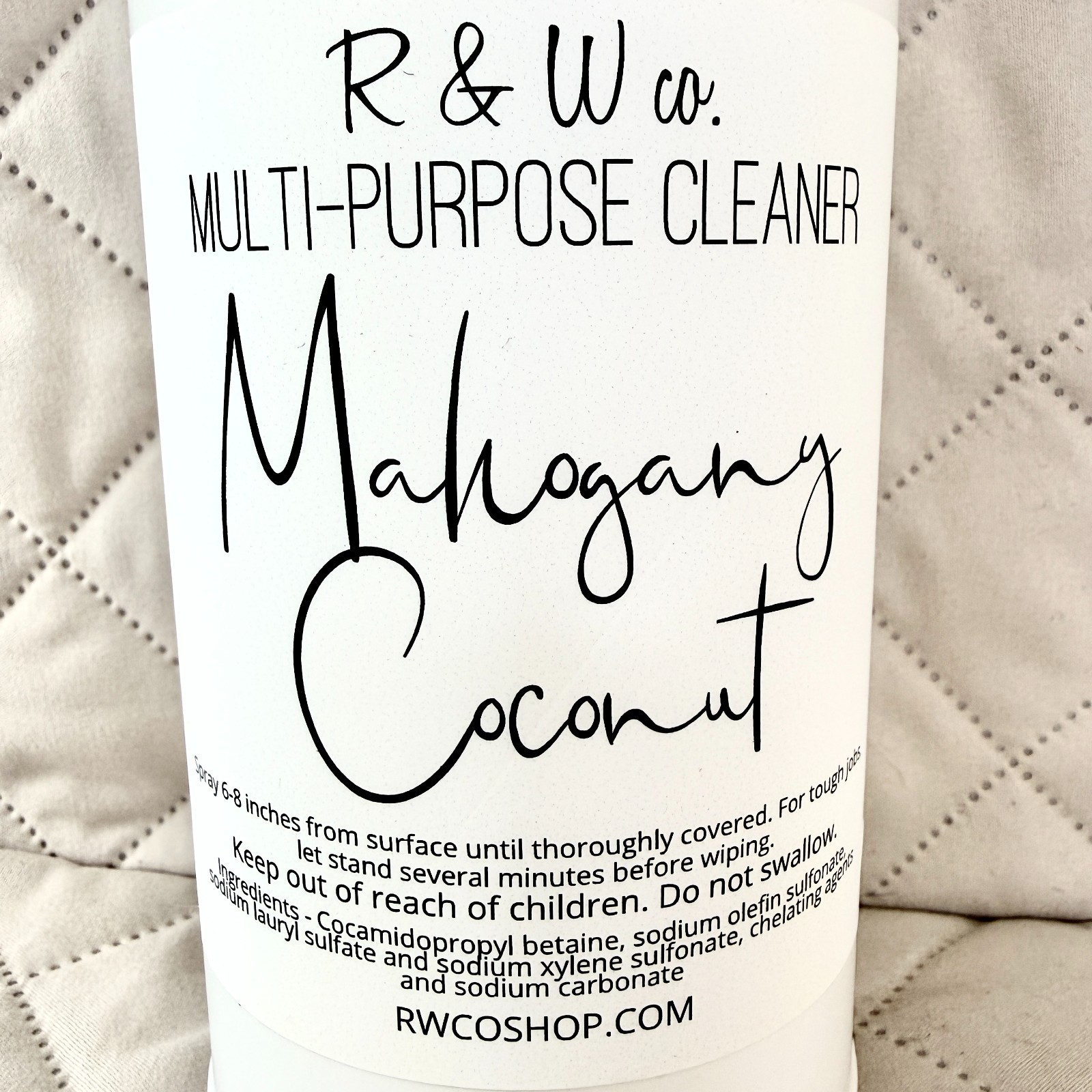 R&W Co. 32 oz Multi-Purpose Cleaner – Mahogany Coconut Scented