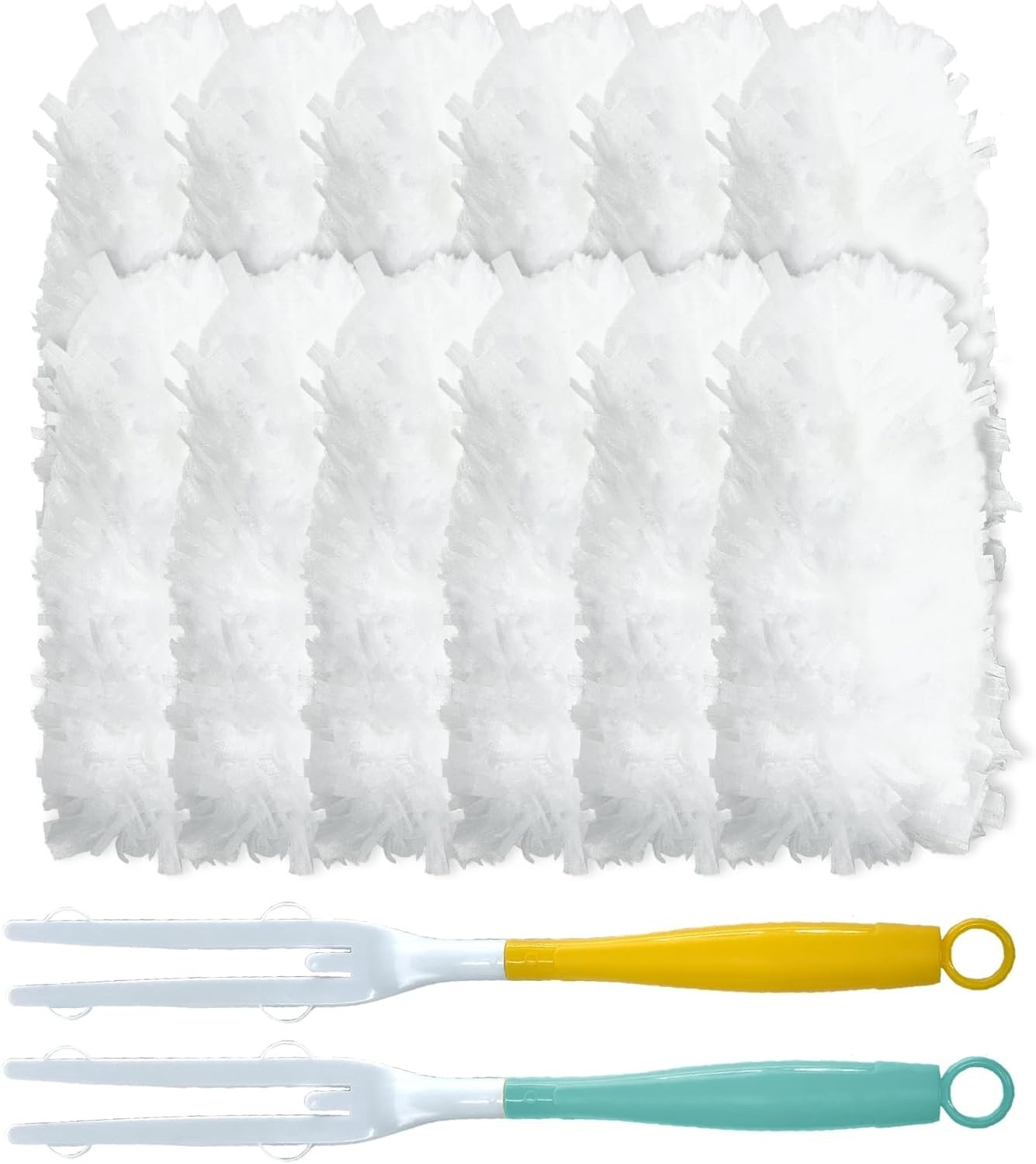 Duster Refills Cleaning Tool for Effortless Dust Removal,4 Handles+24 Refills