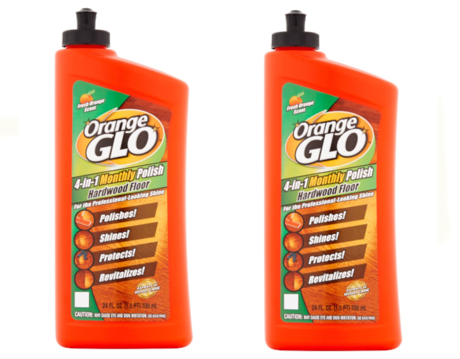 Orange Glo Hardwood Floor 4-in-1 Monthly Polish, 24 Oz. – Pack of 2