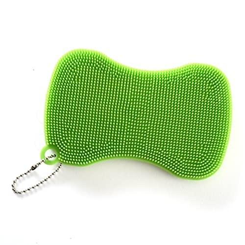 Versatile Double-Sided Silicone Dish Brush – Heat Resistant & Dishwasher Safe