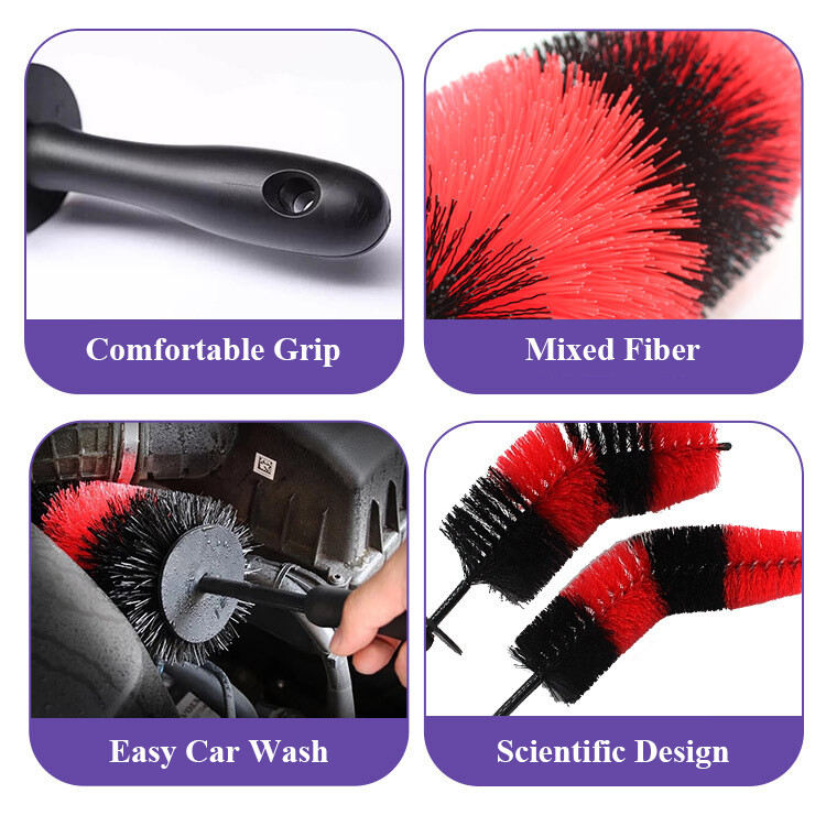 Car Wheel Rims Detailing Brush Wheel Brush Cleaning Tire Seat Car Engine Wash