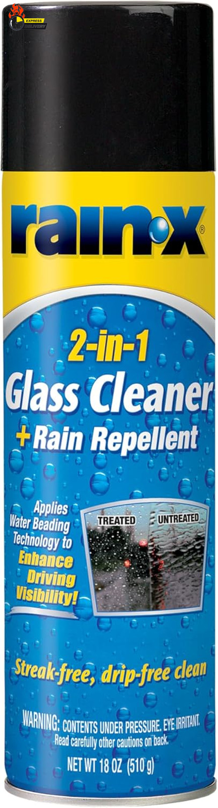5080233 2-In-1 Glass Cleaner plus Rain Repellent, 18 Ounce , BLUE