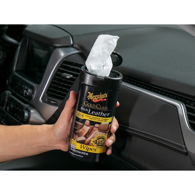 Leather Cleaner Conditioner Wipes Cleans Protects Nourishes 25 Count Non Linting