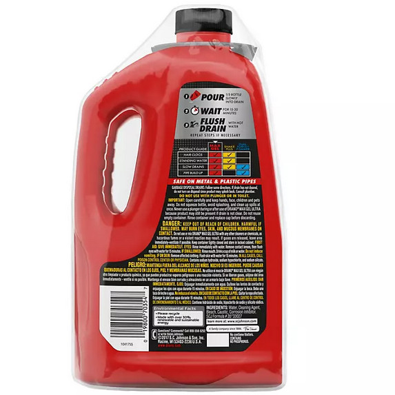 Drano Max Ultra Gel Drain Opener 80 oz x 2 Pack Clog Remover