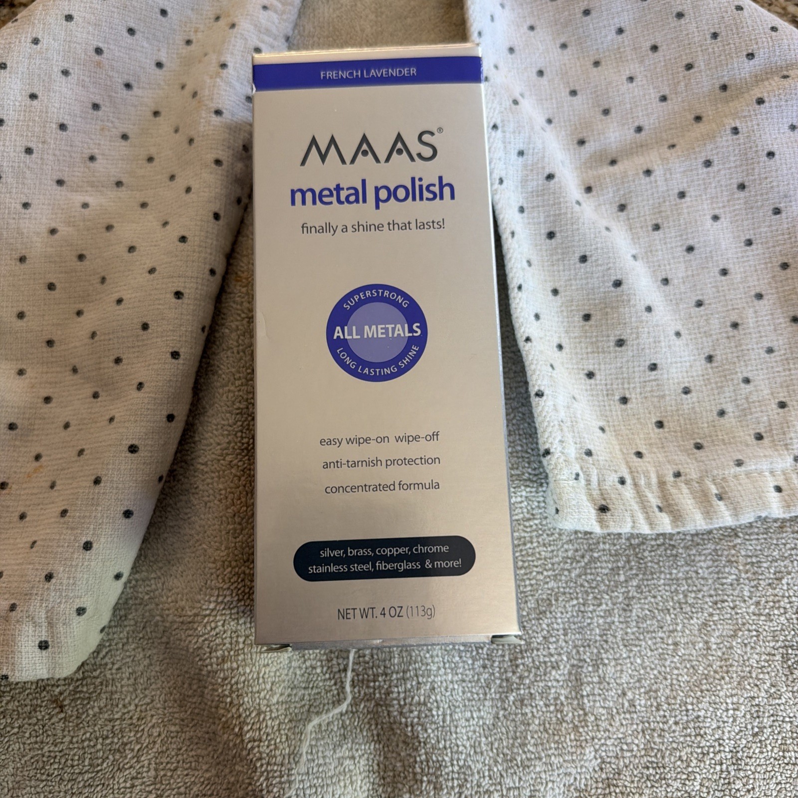 MAAS Fine Polishing Creme For All Metal 4 Oz Concentrated. Opened/90% Full.