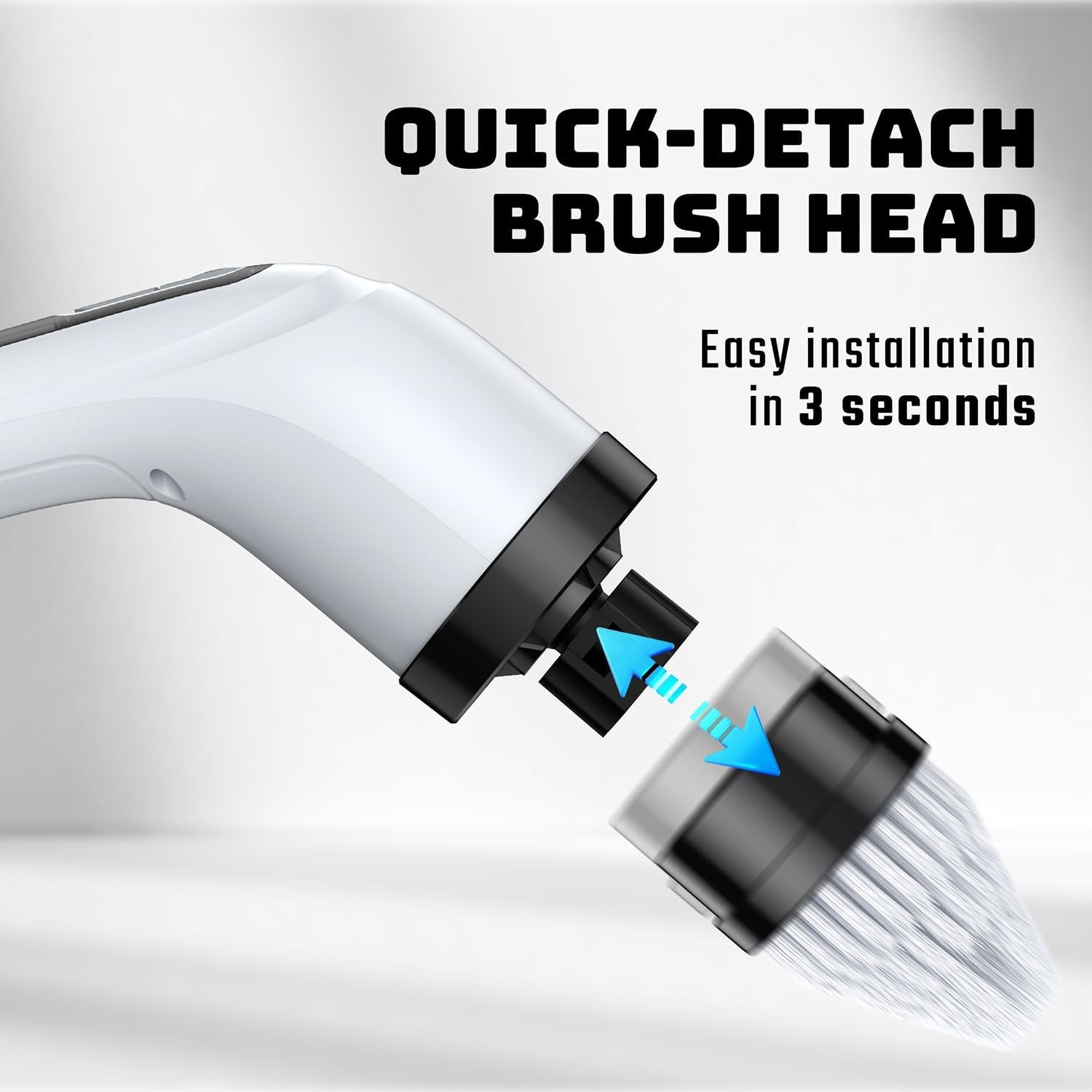 Electric Spin Scrubber for Bathroom: Shower Scrubber with Long Handle, Dual S…