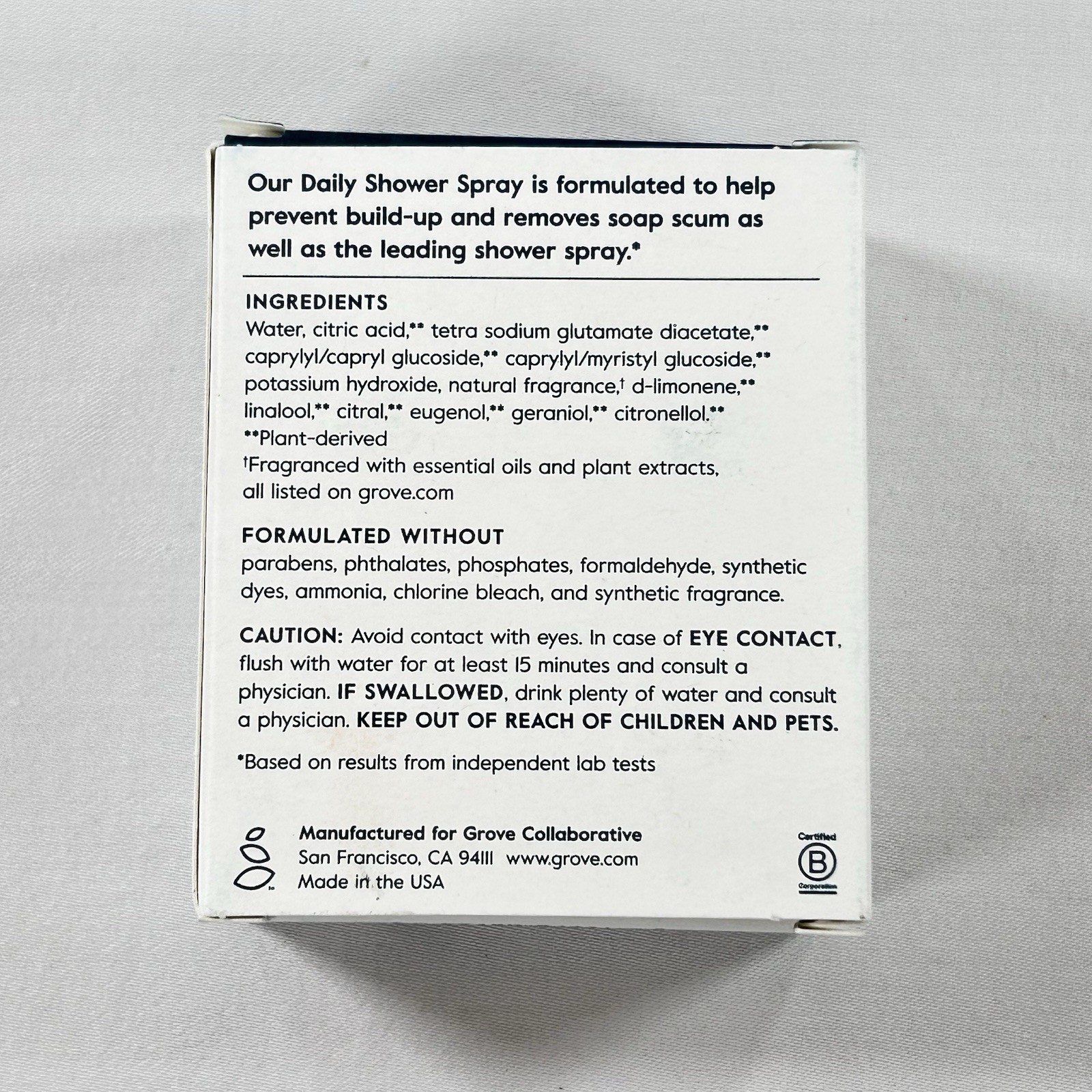 Grove Co Daily Shower Cleaner Concentrate Orange And Rosemary Set Of 2 NEW