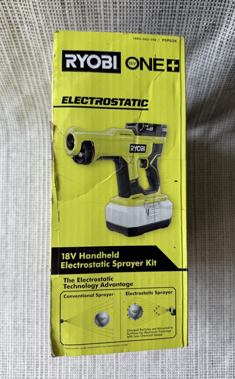 NEW Ryobi ONE+ 18V Cordless Handheld Electrostatic Sprayer PSP02 – TOOL ONLY