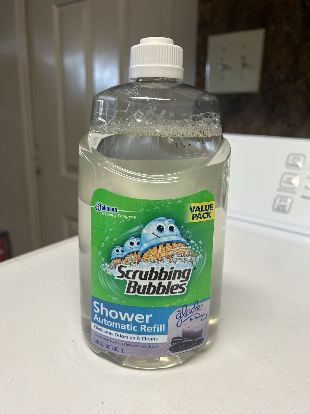 Scrubbing Bubbles Automatic Shower Cleaner Refill 34oz Glade Refreshing Spa New
