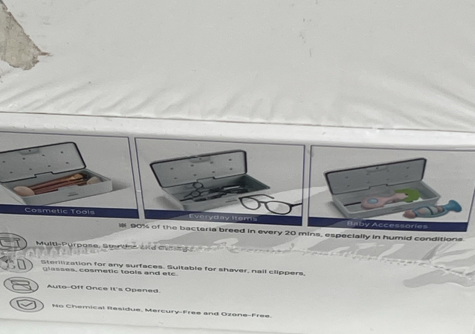 SUNUV LED Sterilizing Box Jewelry Glasses Phone Beauty Tool Disinfect S2 59S New