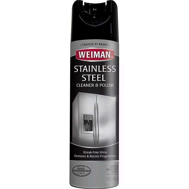 Weiman Stainless Steel Kitchen and Home Appliance Cleaner & Polish, 17 Oz.