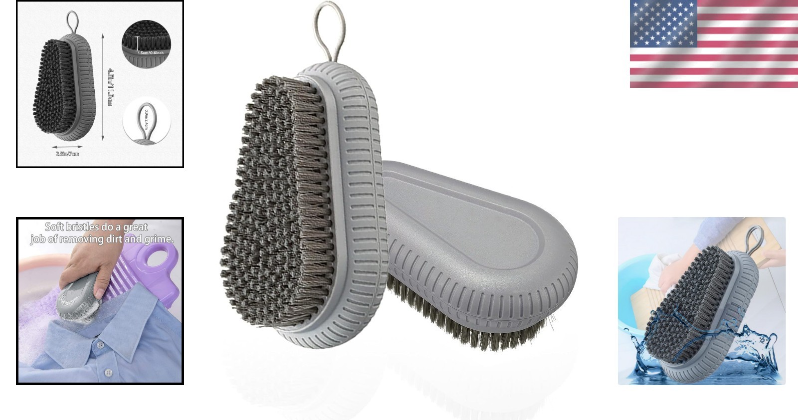 Compact Carpet Cleaning Brush Set – Soft Grip Brushes for Various Surfaces