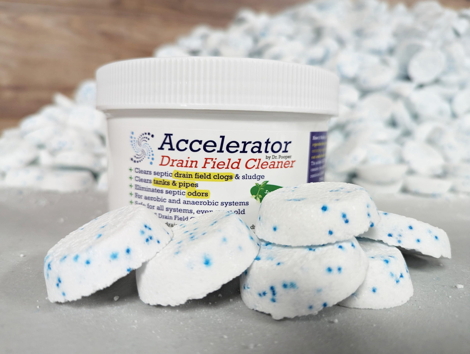 2-Pack Value BUNDLE of Drain Field Cleaner Tablets by Dr Pooper. Clears Septi…