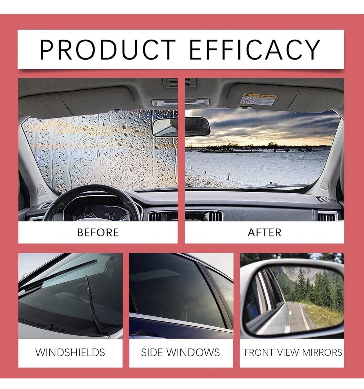 Automotive Oil Film Cleaning Brush 2 Pack Glass Coating for Windshield Clear