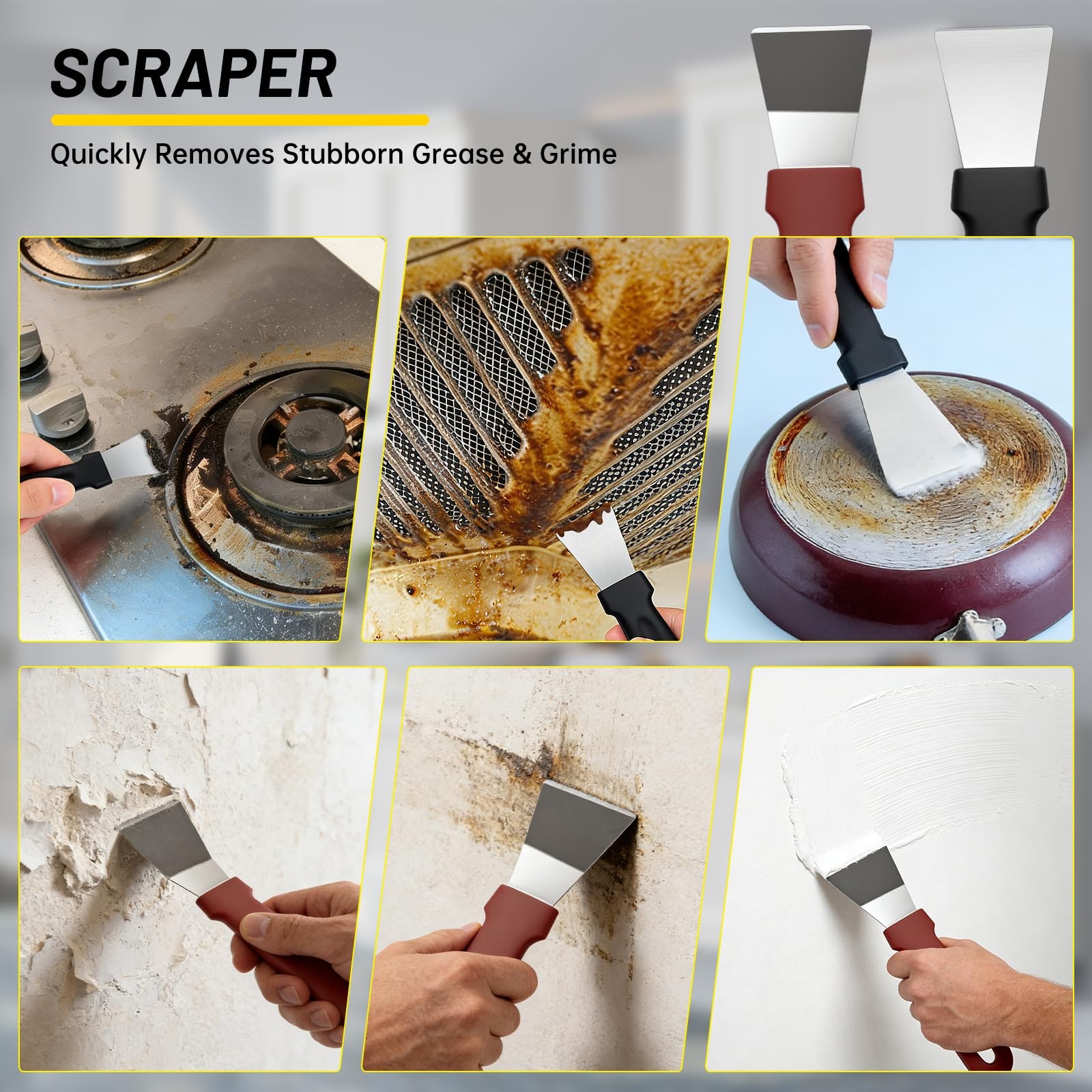 12Pcs Crevice Cleaning Brush Set, Hard Bristle Small Cleaning Brushes for Hou…