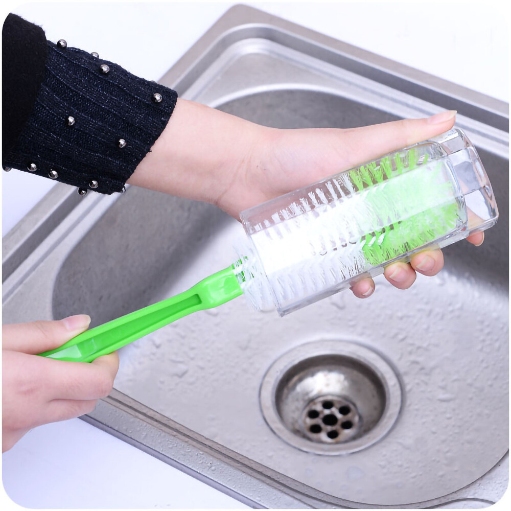 3pcs Bottle Cup Dish Pot Kitchen Long Cleaning Washing Brush (one color each)