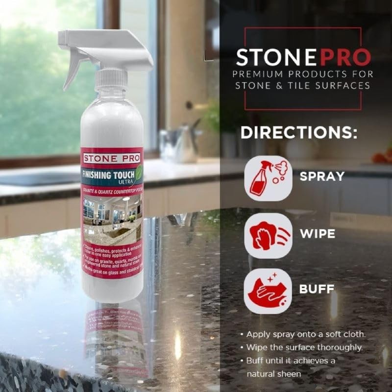 , Stone Spray Polish & Cleaner, Finishing Touch For Countertops Only