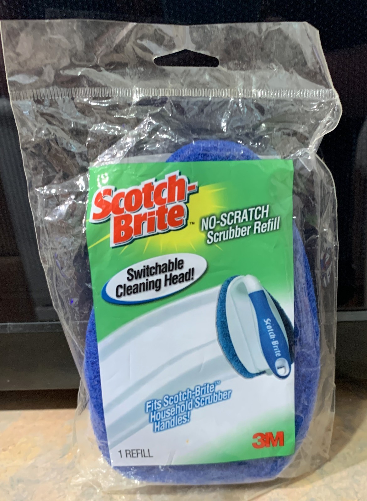 Scotch Brite No Scratch Scrubber Refill~3M~Fits Scrubber Handles~Discontinued