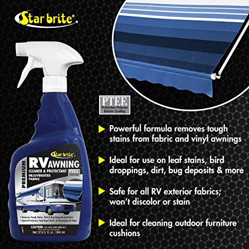 Star brite 32 oz Premium RV Awning Cleaner and Protectant for Tough Stains