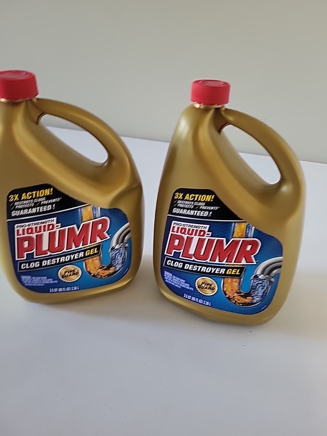Liquid-Plumr Pro-Strength Clog Destroyer Gel with PipeGuard, 80 fl oz, 2 Pack