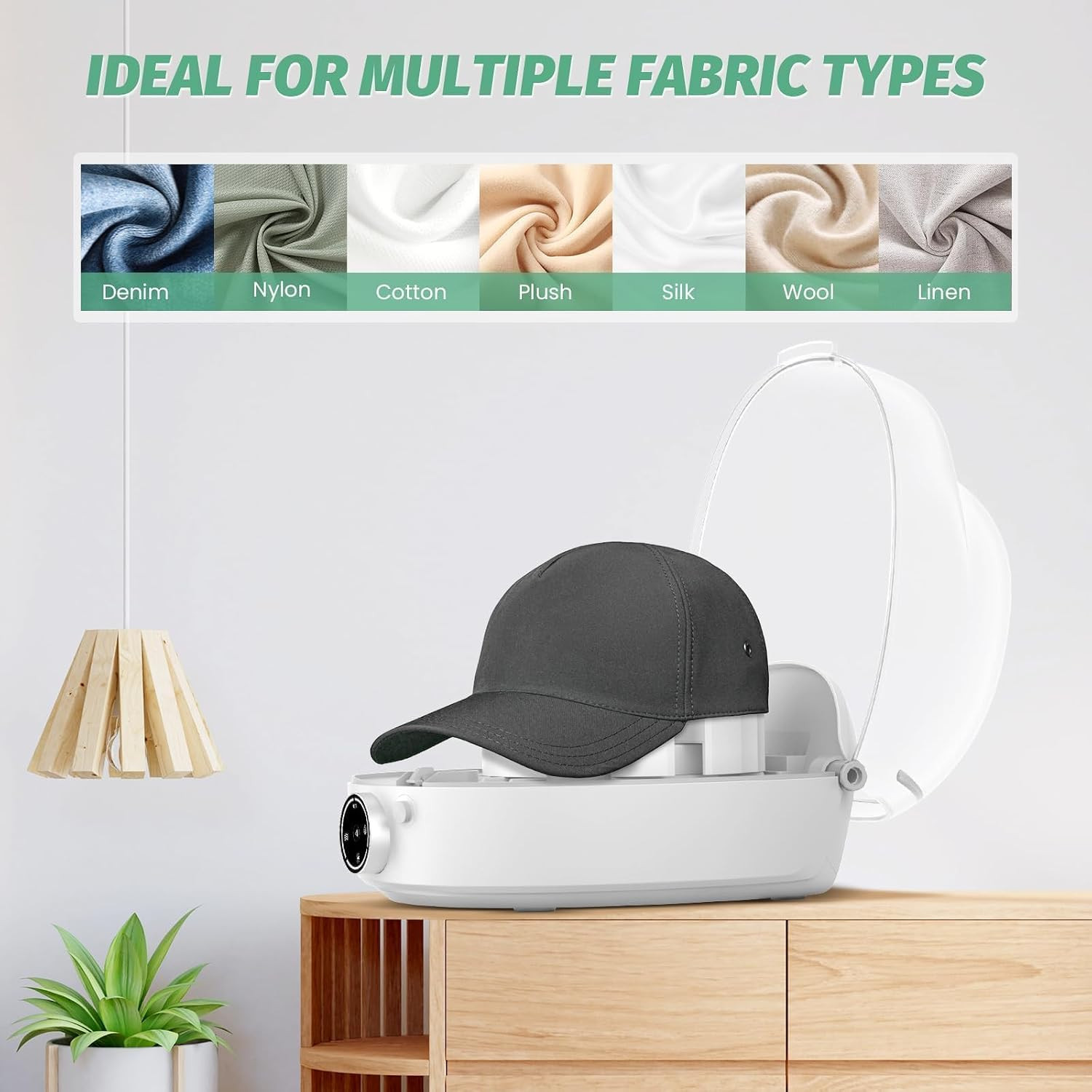 Automatic Cap Cleaner, All in One Hat Care Machine Steam Cleaning & Ironing and