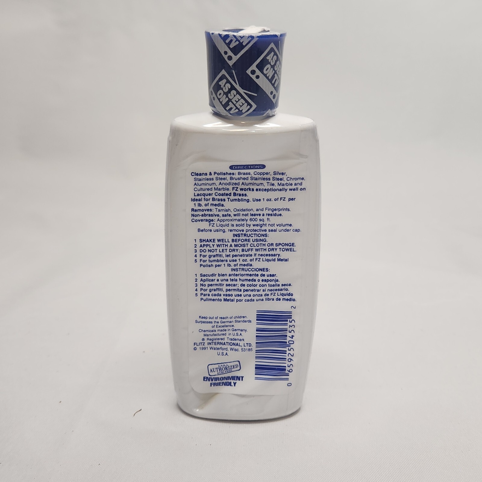 Flitz Multi-Purpose Polish & Cleaner Liquid for Metal Plastic Fiberglass 3.4oz
