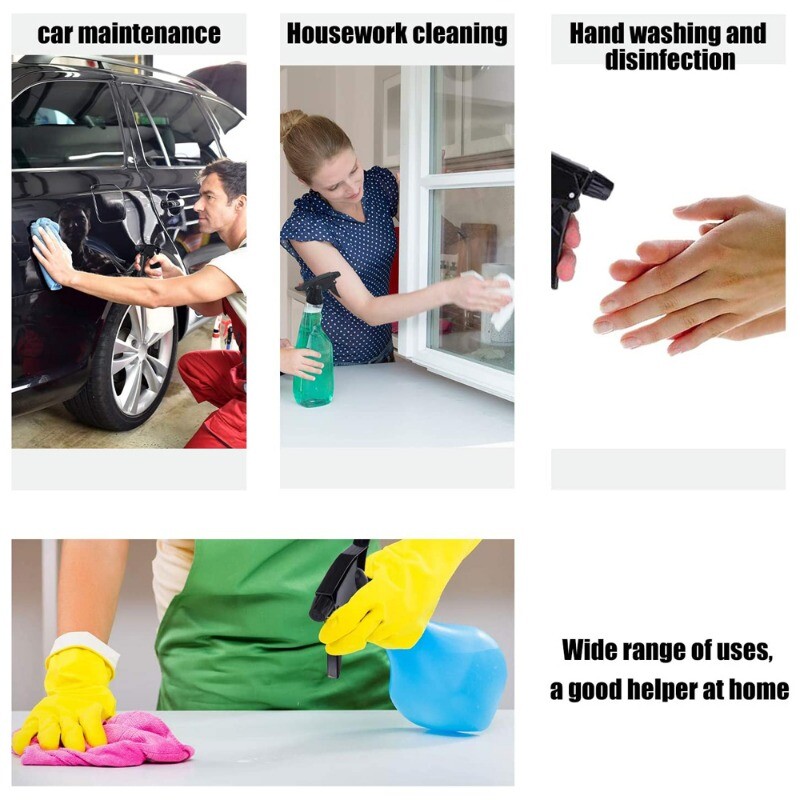 3 Pack 16 oz Heavy Duty Spray Bottle Plastic Trigger Chemical Resistant Sprayer