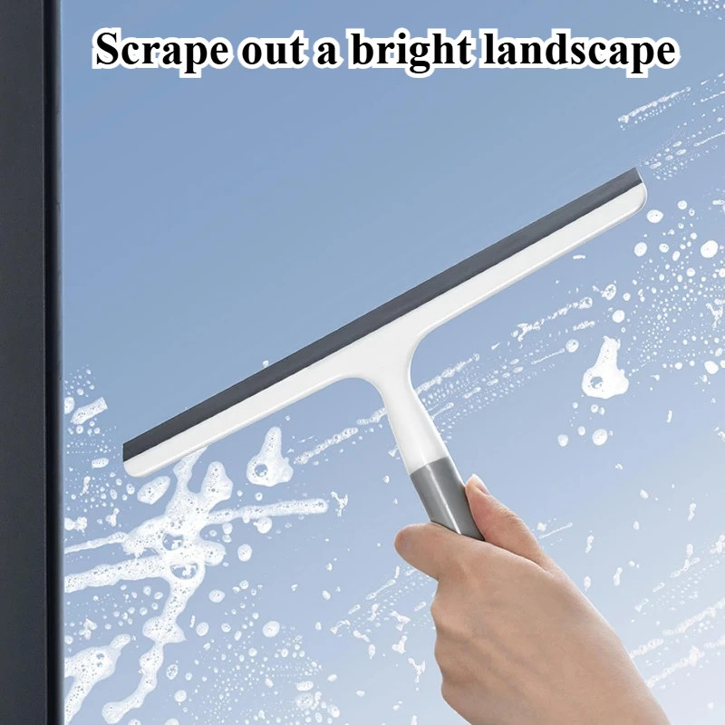 Silicone Shower Scraper Cleaner Bathrooms Multi-Purpose Squeegee Glass Clean Flo