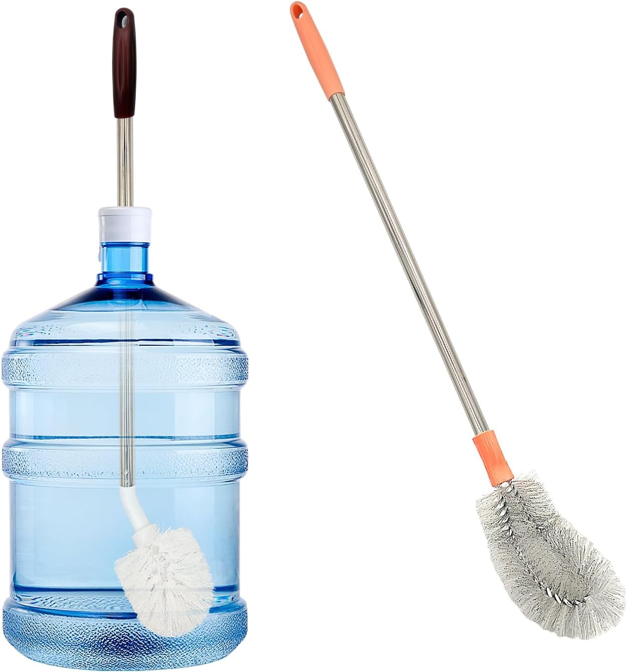2-Pack Bucket Brush, Bottle Brush for Cleaning Extra Long Bottles, Gallon Jug
