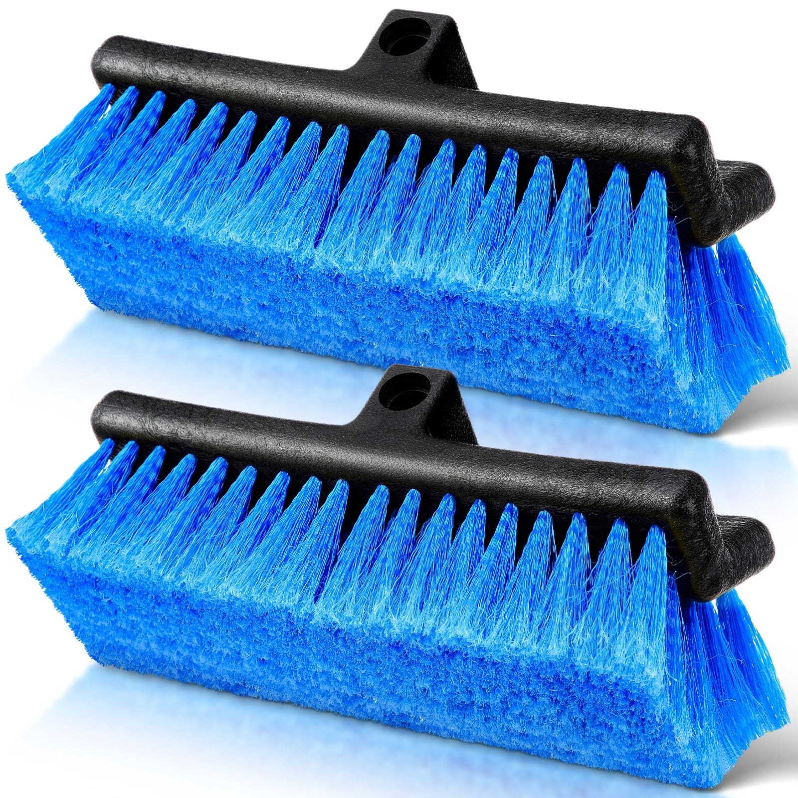 2 Pcs 10” Car Wash Brush Head with Soft Detailing Bristle Soft Fiber Car Was…