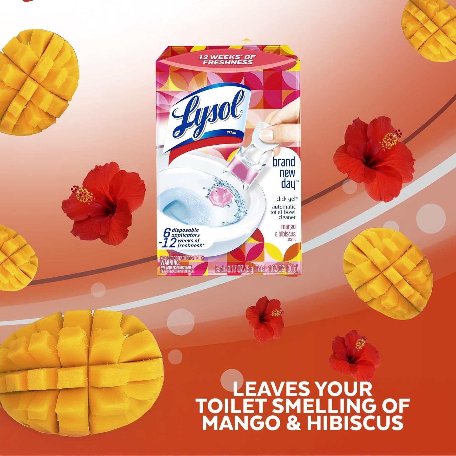 Lysol Click Gel Automatic Toilet Bowl Cleaner, Toilet Gel Stamp, Toilet Freshene