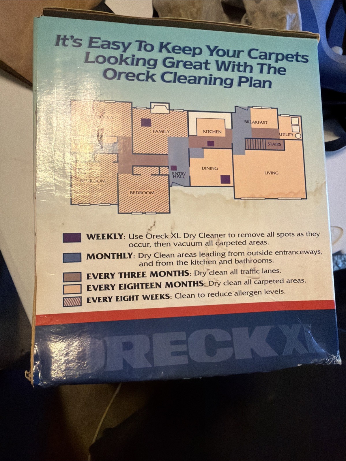 Oreck XL Dry Carpet Cleaning System Kit Used Soil Release Brush Powder Cleaner