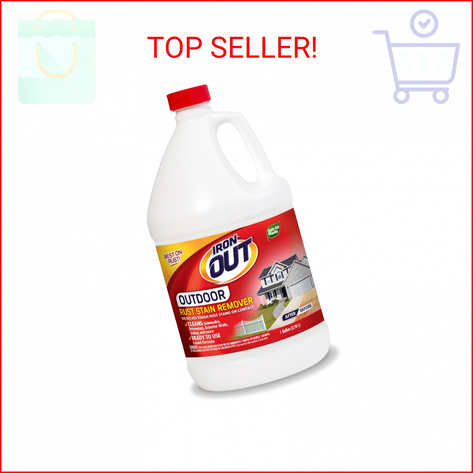 Iron OUT Liquid Rust Stain Remover, Pre-mixed, Quickly Removes Rust Stains from