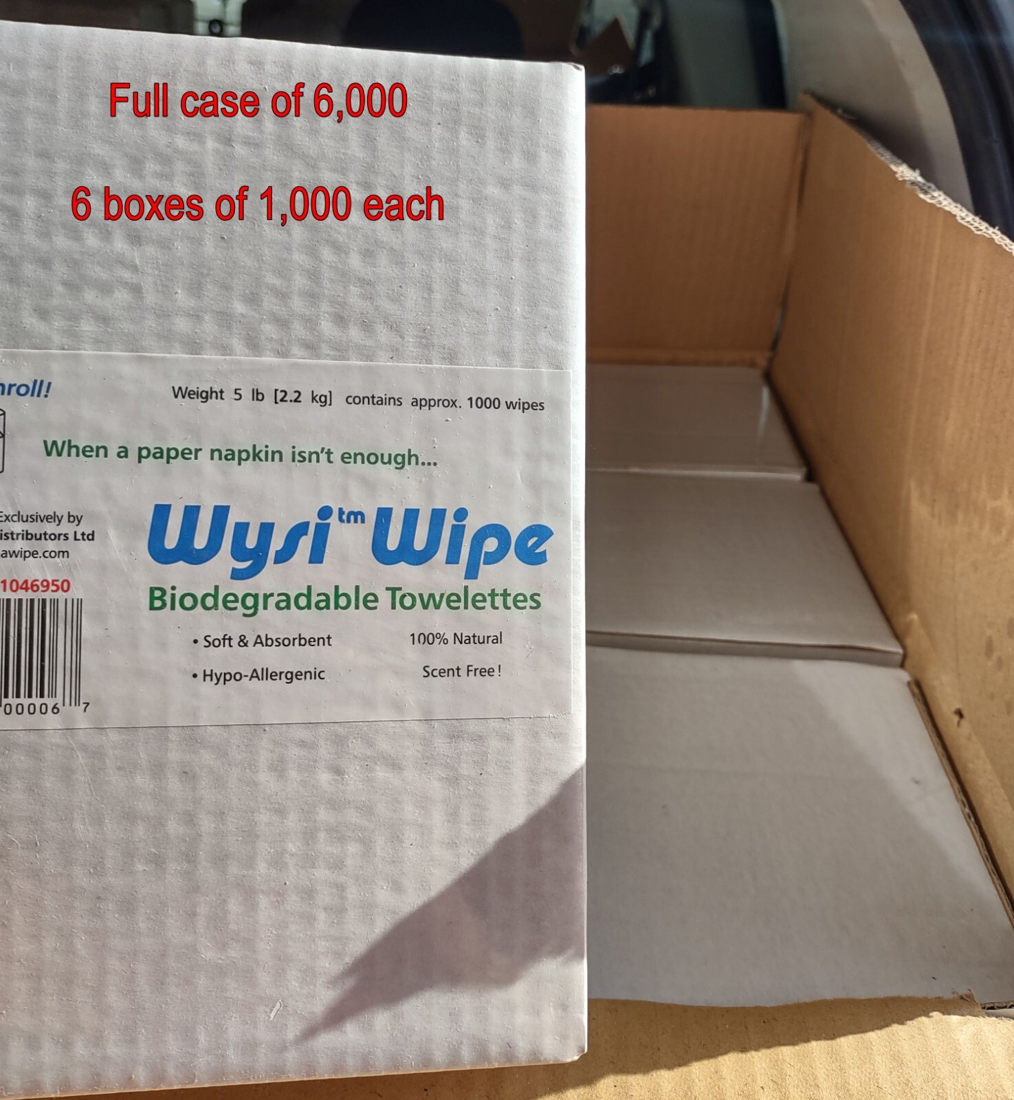 WYSI Multi-Purpose Expandable Wipes Add Water CASE 6,000 Compressed Tablets NEW