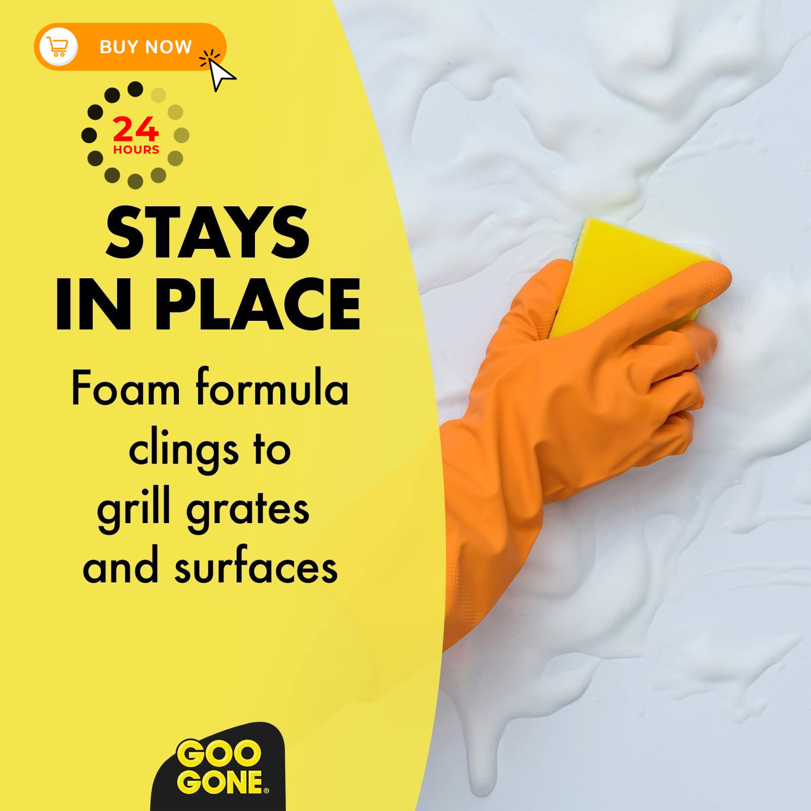 Goo Gone Grill and Grate Cleaner – 24 Ounce – 24 Fl Oz (Pack of 1), Clear