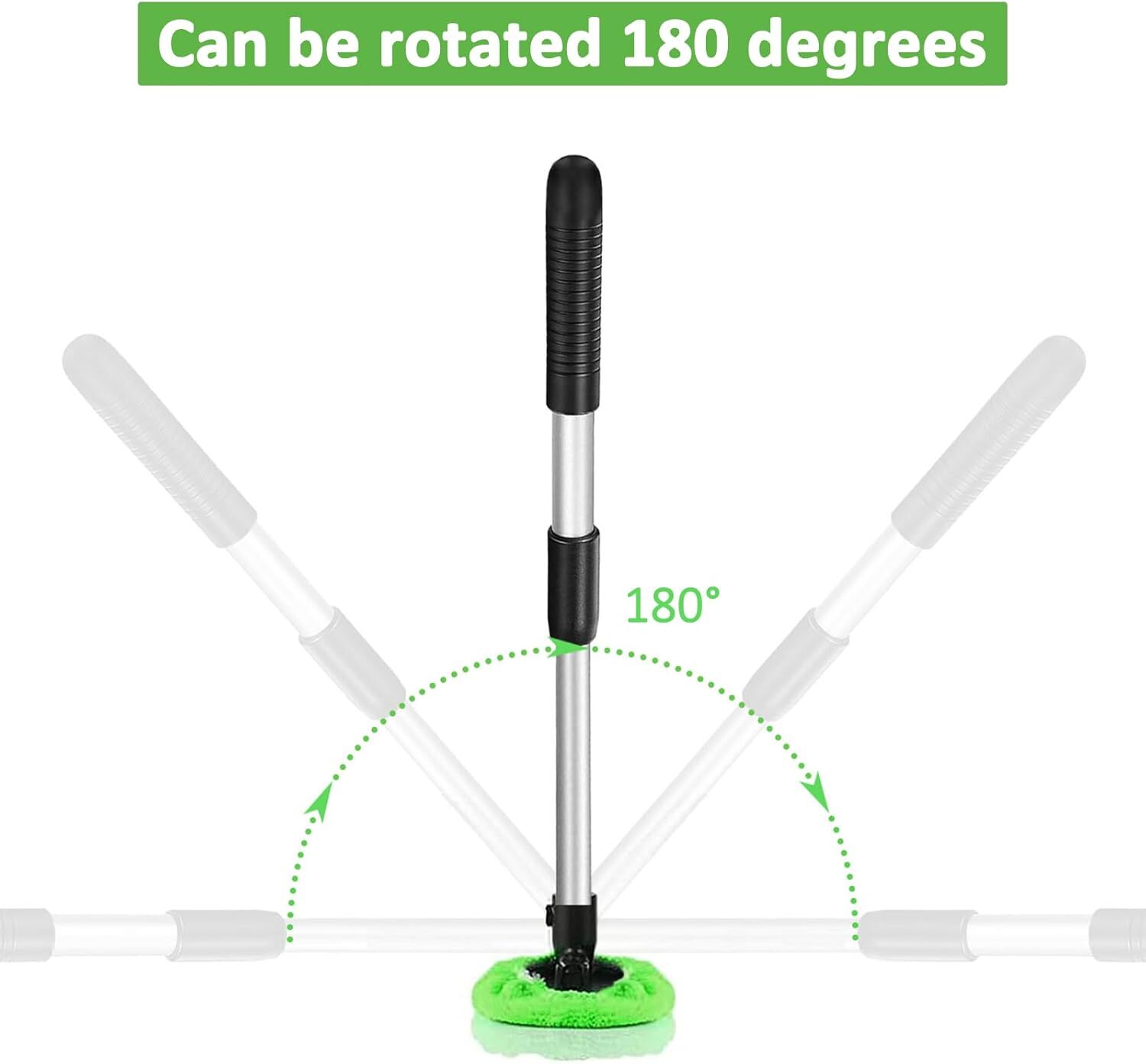 Car Windshield Cleaner Tool Window Cleaning Tool Extendable with Microfiber Pads