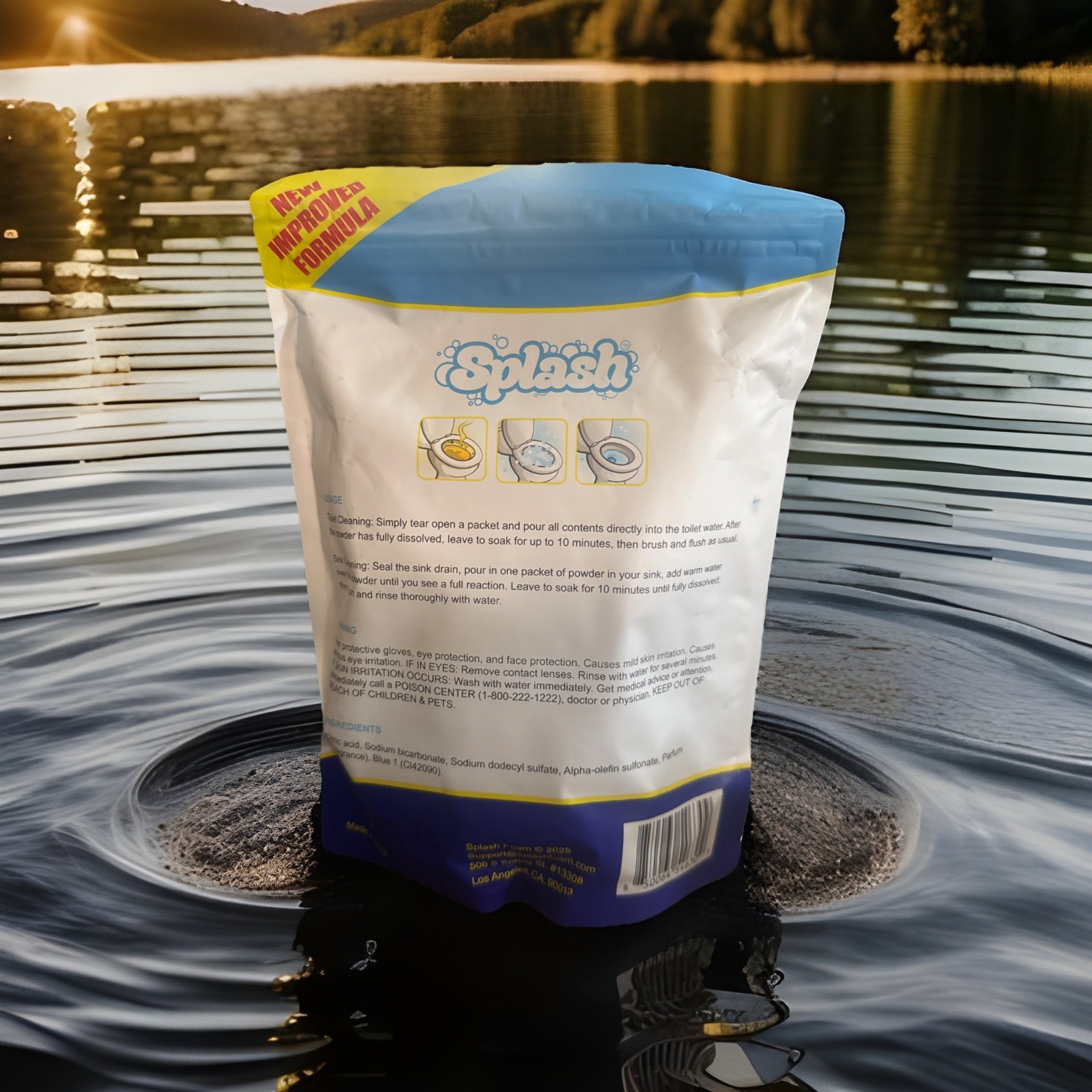 Splash Foaming Advanced Cleaner 350g 12.35oz Toilet Bowl Cleaning Powder 8/2026