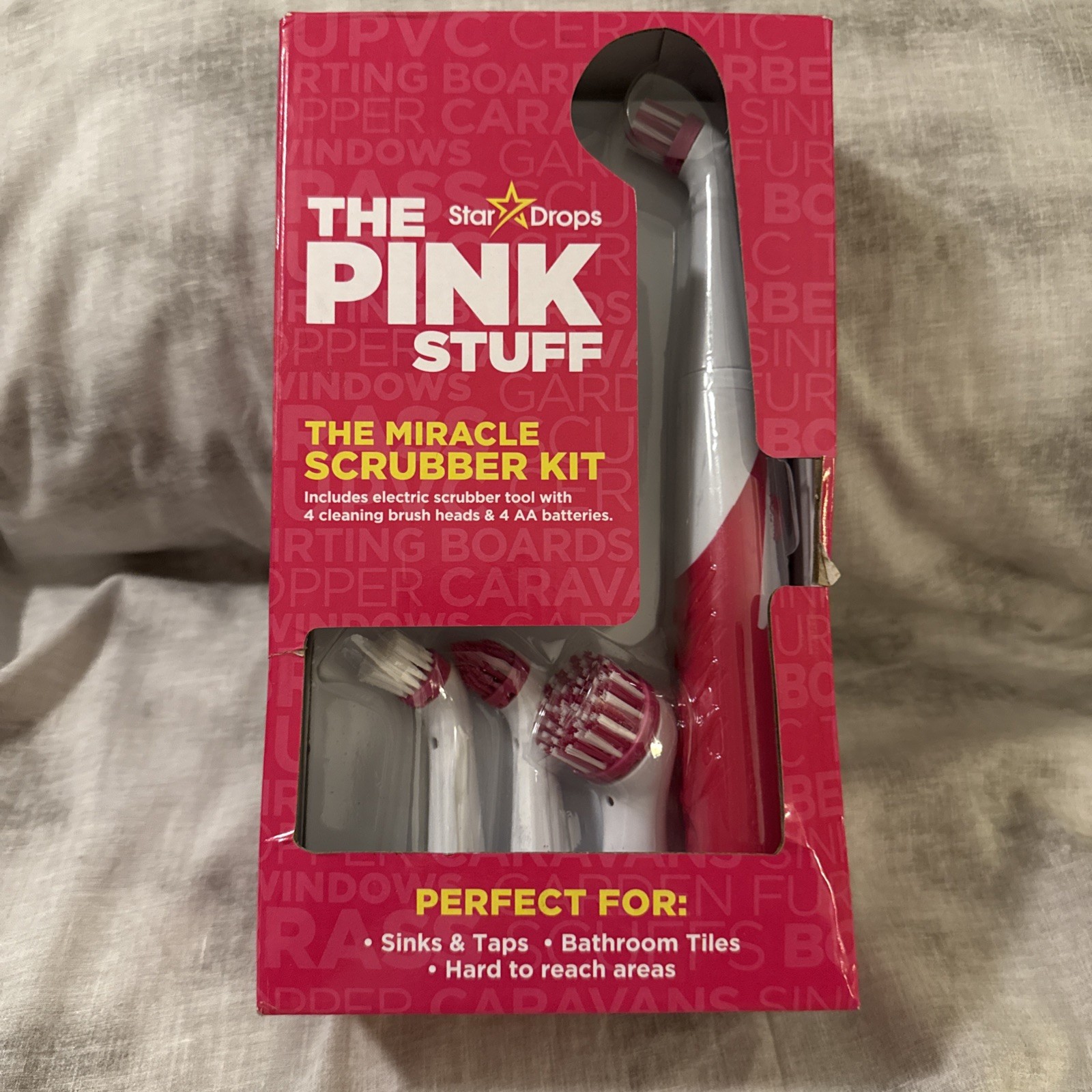 The Pink Stuff Miracle Scrubber Kit – 4 Cleaning Brush Heads