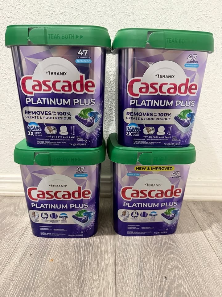Cascade Platinum Plus Dishwasher Detergent 47 Count ActionPacs Fresh Scent | New