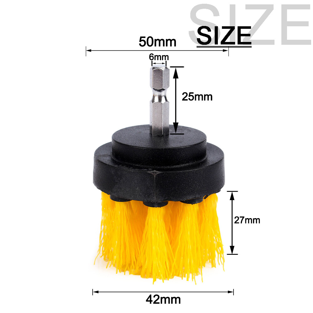 4Pcs Car Drill Brush Cleaner Kit Tile Grout Power Scrub Wash Detailing Cleaning