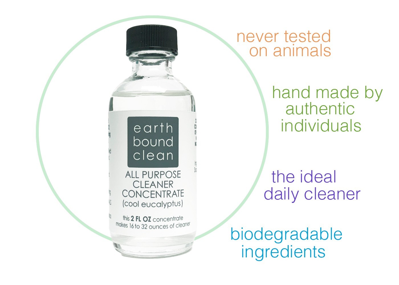 EARTH BOUND CLEAN All Purpose Cleaning Concentrate Kitchen Bathroom Non Toxic