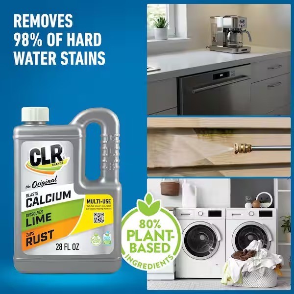 CLR 28 oz. Calcium, Lime and Rust Remover (1-Pack )EPA Safer Choice, bleach