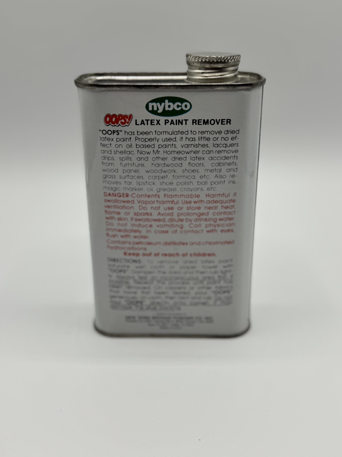 Oops! Remover Tin Can DISCONTINUED! Original Formula! 1 Pint 90% Full!