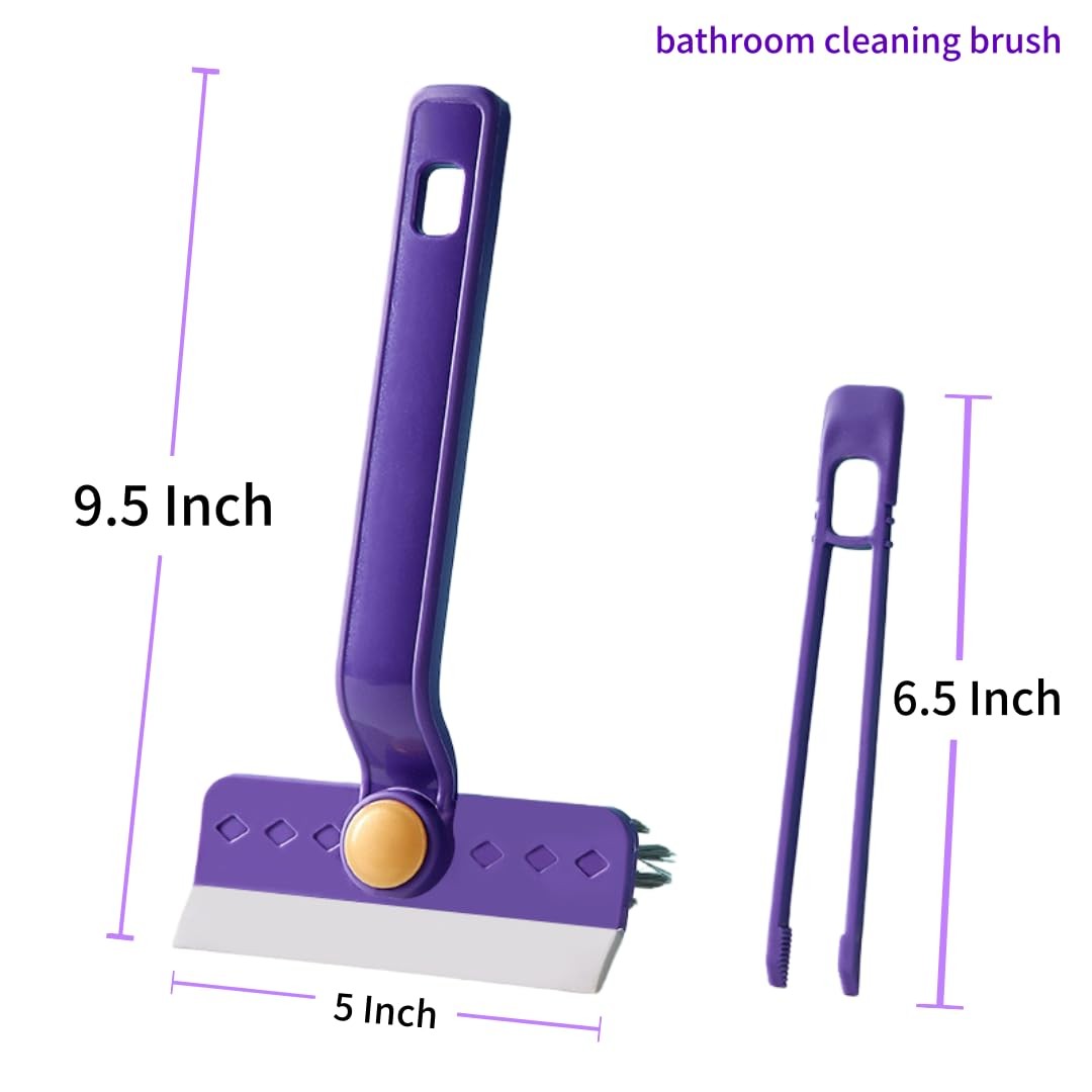 Lightweight Scraper Cleaning Brush with Hard Bristles and Built-in Garbage Ho…