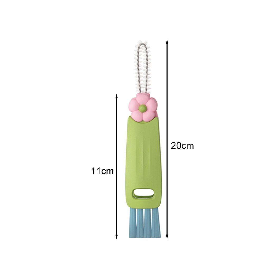Easy grip portable crevice brush for bottles cups and other narrow spaces