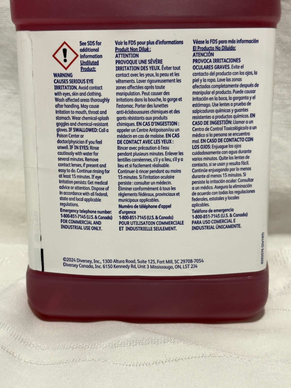 Diversey Stride HC Multipurpose Cleaner Citrus J-Fill 101109756 2.5L NEW